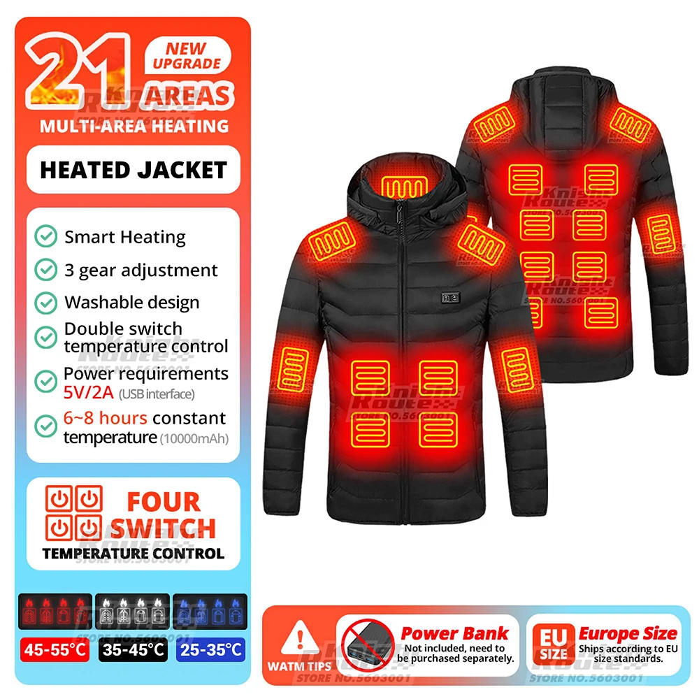 19 Areas Self Heating Vest Men'S Heating Jacket Thermal Women'S Usbwarm Sport Vest Heating Clothing Fishing Hiking Heated Vest