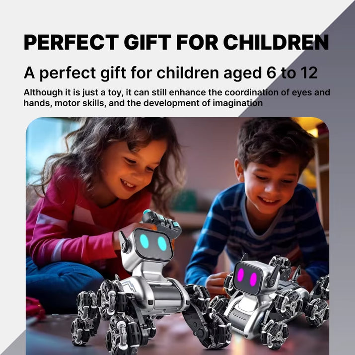 Remote Control Robot Dog | Gesture Sensing,Stunt Rc Cars, Interactive Pocket Emo Robot,Cool Lighting & Music