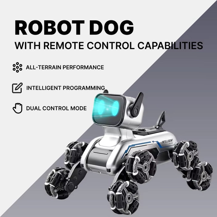 Remote Control Robot Dog | Gesture Sensing,Stunt Rc Cars, Interactive Pocket Emo Robot,Cool Lighting & Music