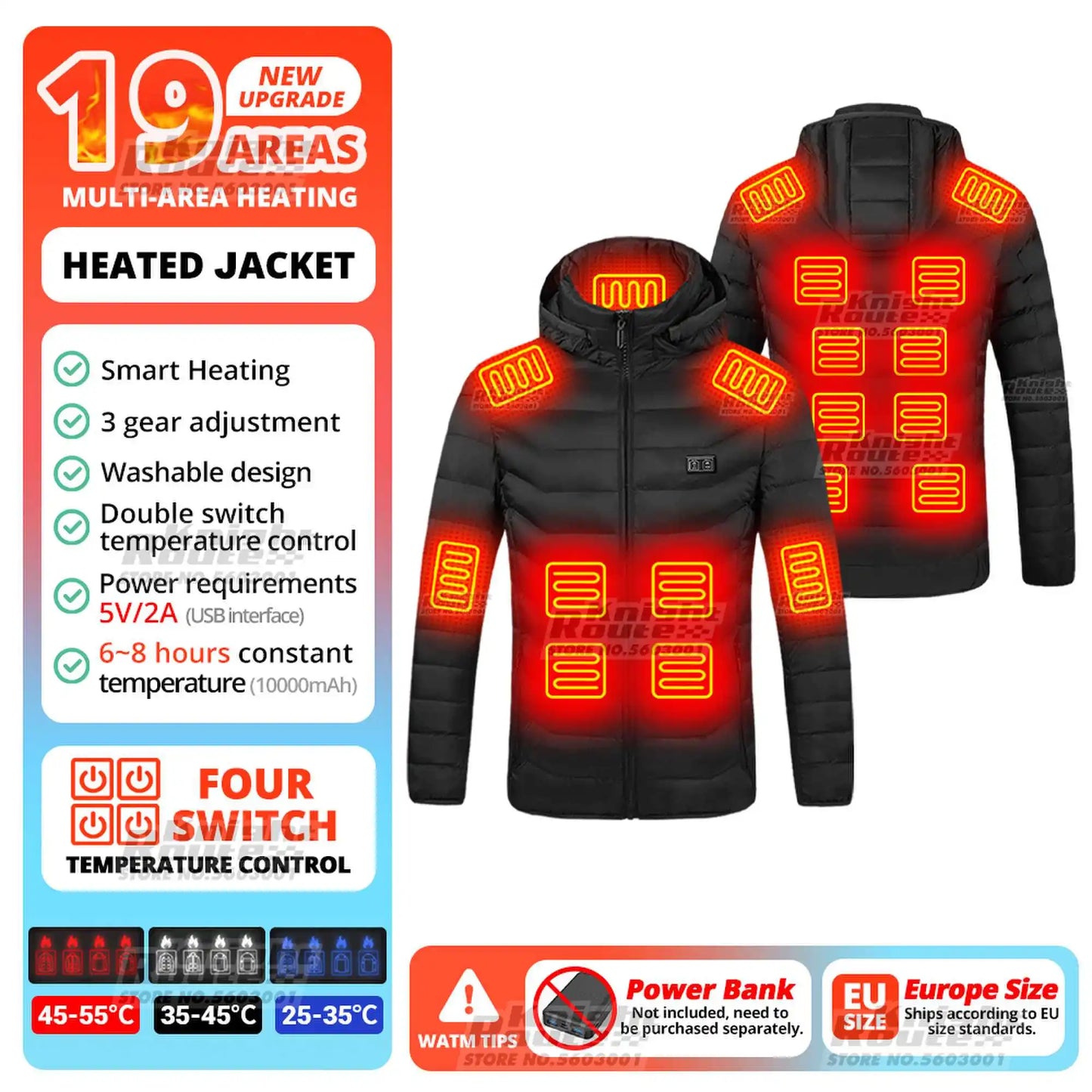19 Areas Self Heating Vest Men'S Heating Jacket Thermal Women'S Usbwarm Sport Vest Heating Clothing Fishing Hiking Heated Vest
