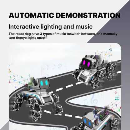 Remote Control Robot Dog | Gesture Sensing,Stunt Rc Cars, Interactive Pocket Emo Robot,Cool Lighting & Music