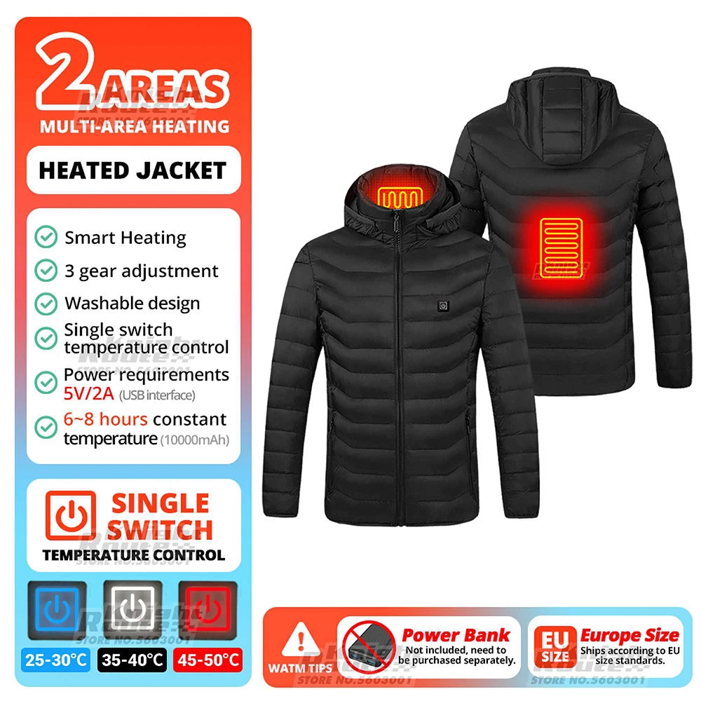 19 Areas Self Heating Vest Men'S Heating Jacket Thermal Women'S Usbwarm Sport Vest Heating Clothing Fishing Hiking Heated Vest